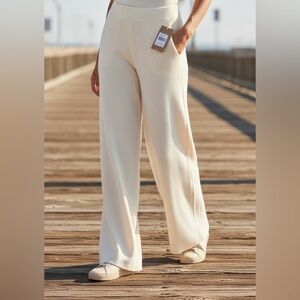 NWT Cyrus Bone Knit Wide Leg Pants - Size S - Luxe Loungewear